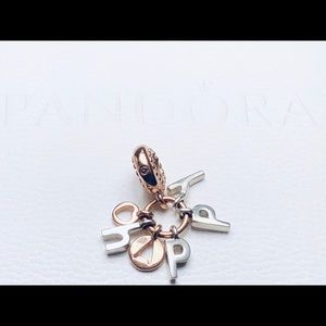 Be Happy Dangle Charm PANDORA Rose Gold/925 silver